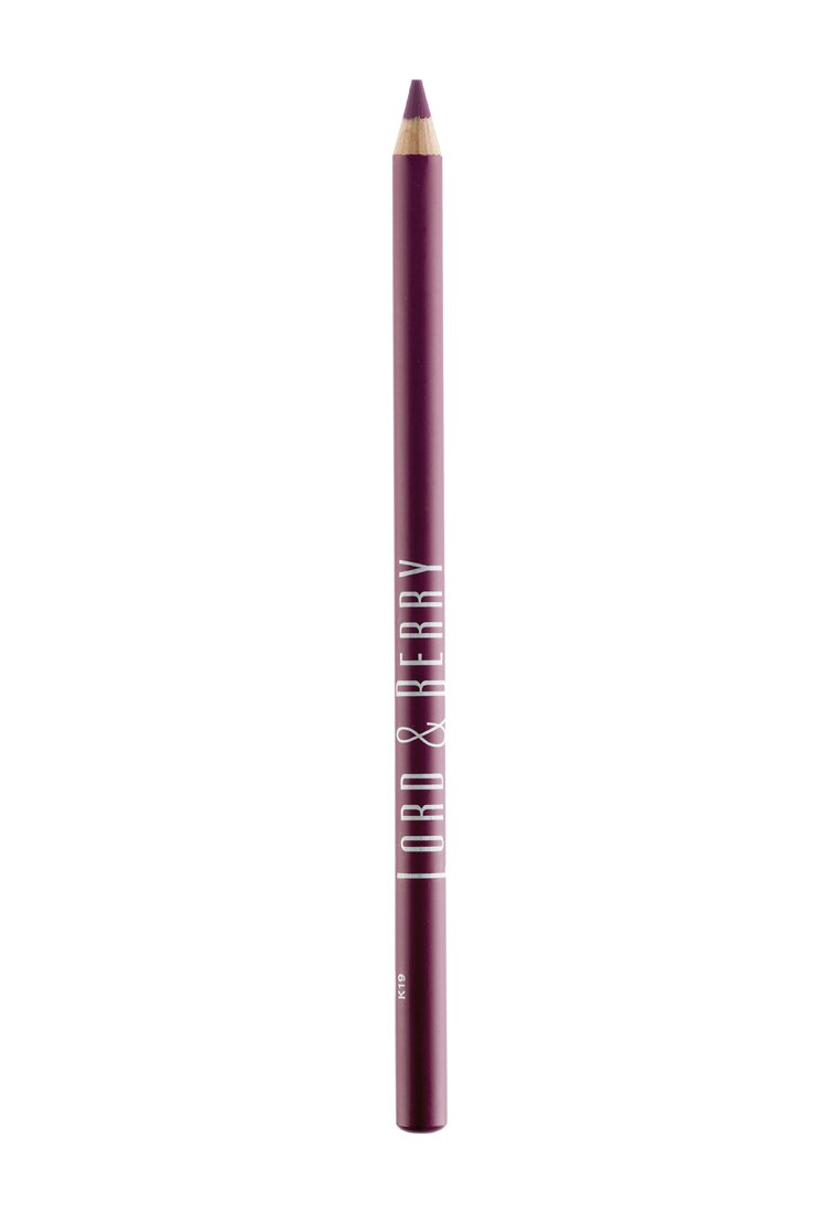 Matita contorno labbra bordeaux con punta appuntita, caratterizzata da un finish opaco e testo del marchio bianco. Il design è cilindrico e slanciato.
