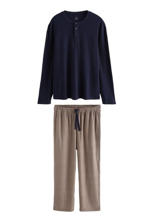 REGULAR FIT - MOTION COSY LONG SLEEVE SET - Nachtwäsche Set - navy blue neutral