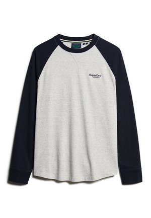 Superdry & Co ESSENTIAL LOGO - Camiseta de manga larga - grey fleck marl eclipse navy