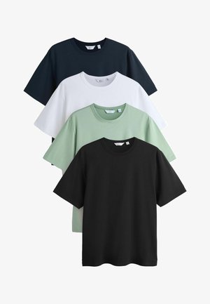 Next, REGULAR FIT - TRIDENT T-SHIRT 4 PACK . - Lihtne T-särk - navy white black green