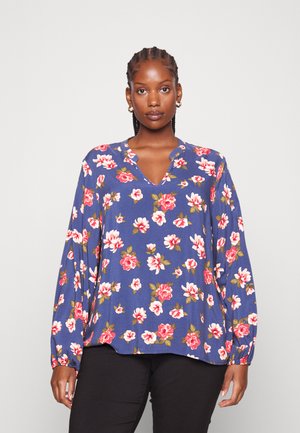 EVOKED VILA VIRIKKI V NECK  - Camiseta de manga larga - navy