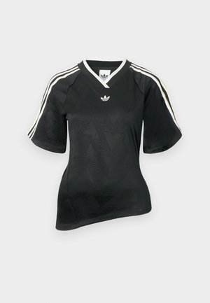 adidas Originals ROUCHED FOOT - Marškinėliai su spaudiniu - black
