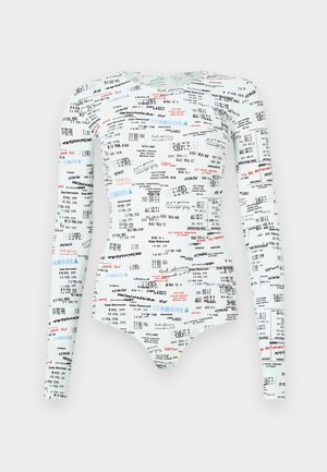 Bluză cu mânecă lungă - white/black