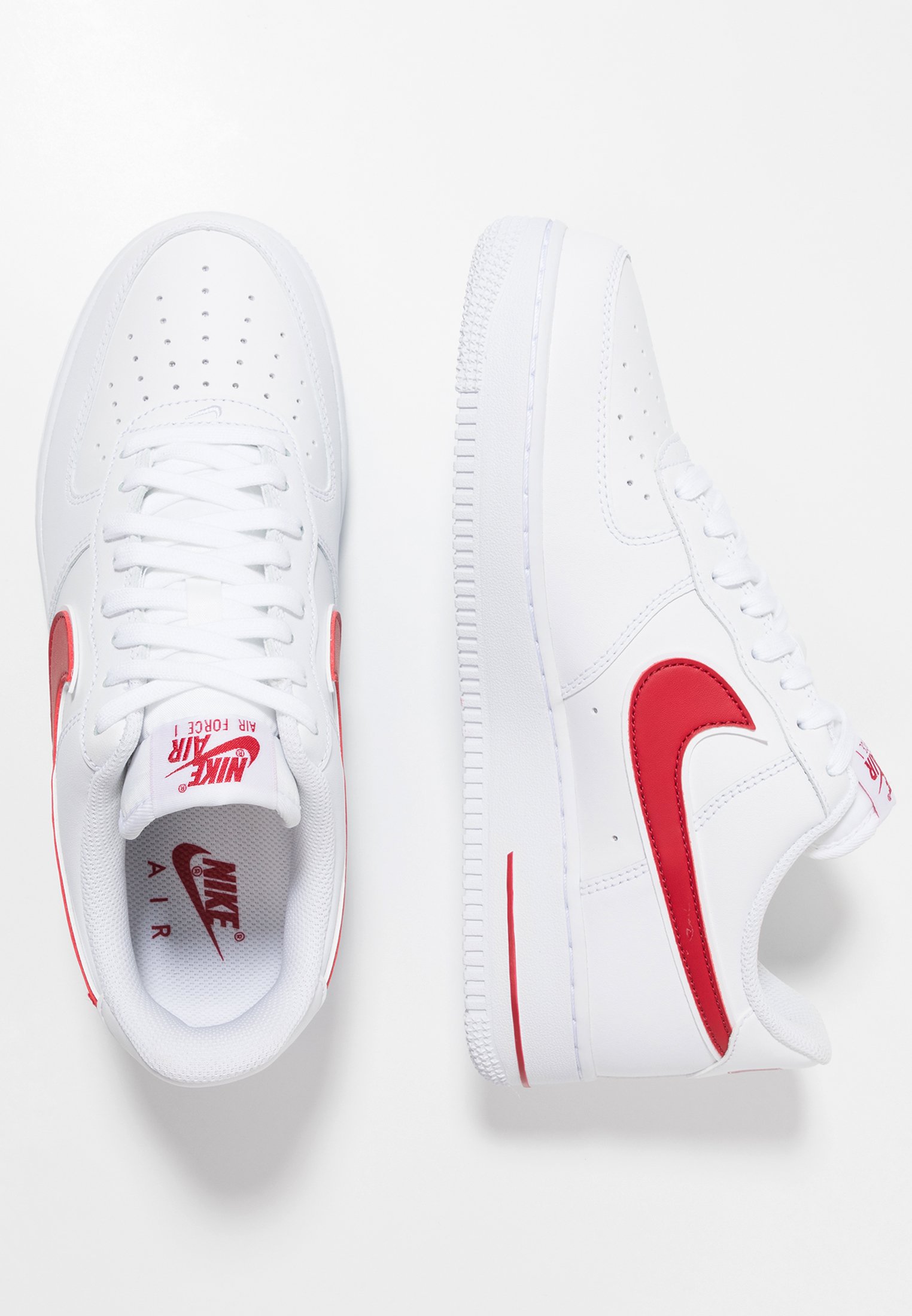 nike white & red air force 1 07 trainers