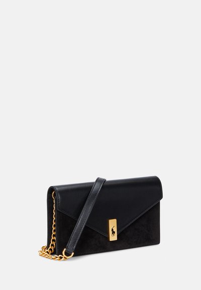 Polo Ralph Lauren POLO ID LEATHER SUEDE CHAIN WALLET & BAG - Vakarsomiņa - black