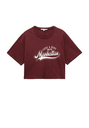 OVERSIZED T-SHIRT. - T-shirt print - bordeaux