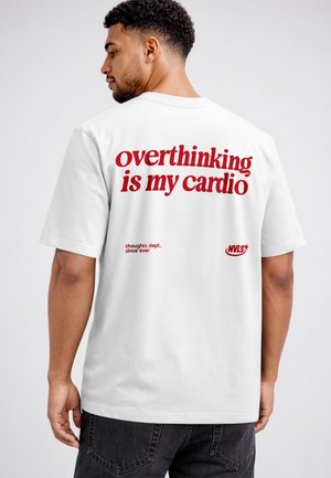 Neverless, HERREN T-SHIRT - OVERTHINKING - OVERSIZED RELAXED FIT PRINTSHIRT - Print T-shirt - relaxed-fit weiß