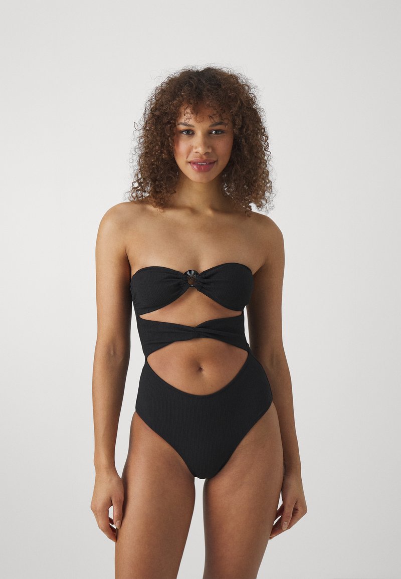 KARL LAGERFELD DNA STRAPLESS SWIMSUIT - Jednodílné plavky - black