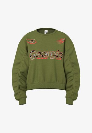 HYPEDROP, SWEATSHIRT HDAGGIE GATHERED SLEEVE - Sudadera - pesto