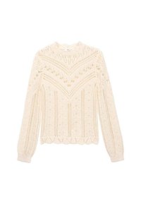 WITH OPENWORK DETAILS - Jersey de punto - off-white