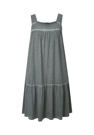 Ulla Popken, COLD DYED A-LINIE ÄRMELLOS - Vestido ligero - graphite grey