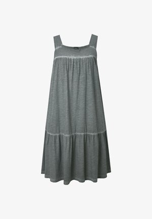 Ulla Popken, COLD DYED A-LINIE ÄRMELLOS - Vestido ligero - graphite grey