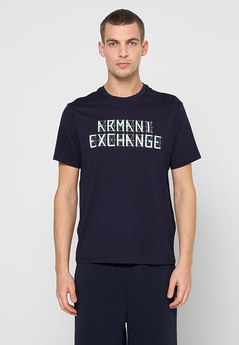 Armani Exchange T-shirt print blauw Armani Exchange T-shirt print blauw