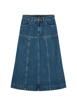 Lee, SEAMED MIDI SKIRT - Τζιν φούστα - torrential