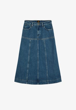 Lee, SEAMED MIDI SKIRT - Denimová sukňa - torrential