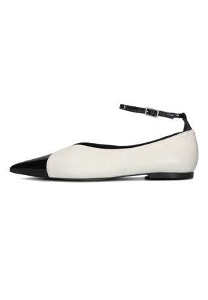 CRISTELLE - Ballerina's met enkelbandjes - charol piuma n iris bco