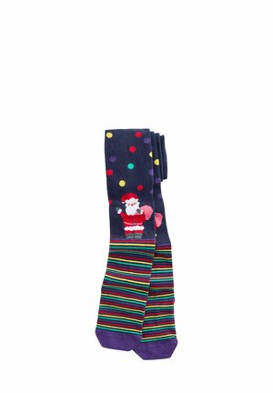 Next, RICH CHRISTMAS - Strumpfhose - navy santa