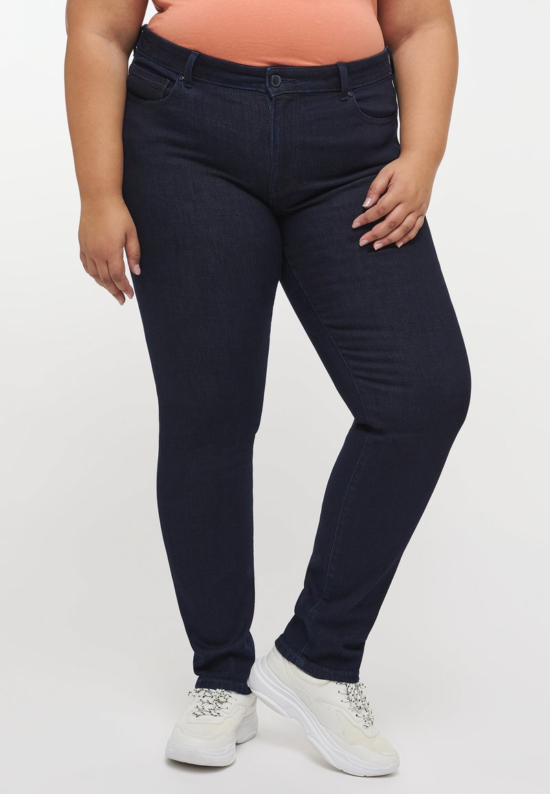 MUSTANG Dames Style Crosby Relaxed Straight Jeans, donkerblauw 882, 27W / 30L, donkerblauw 882, 27W x 30L