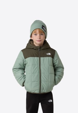 The North Face REVERSIBLE SHASTA HOODED UNISEX - Jakna od flisa - slate moss/new taupe green