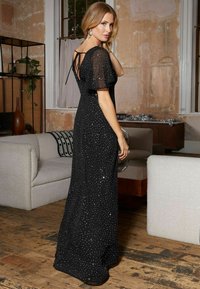 Friends Like These HOTFIX FLUTTER SLEEVE  WITH RUCHED BUST DETAILING. - REGULAR FIT
 - Maxi ruha - black