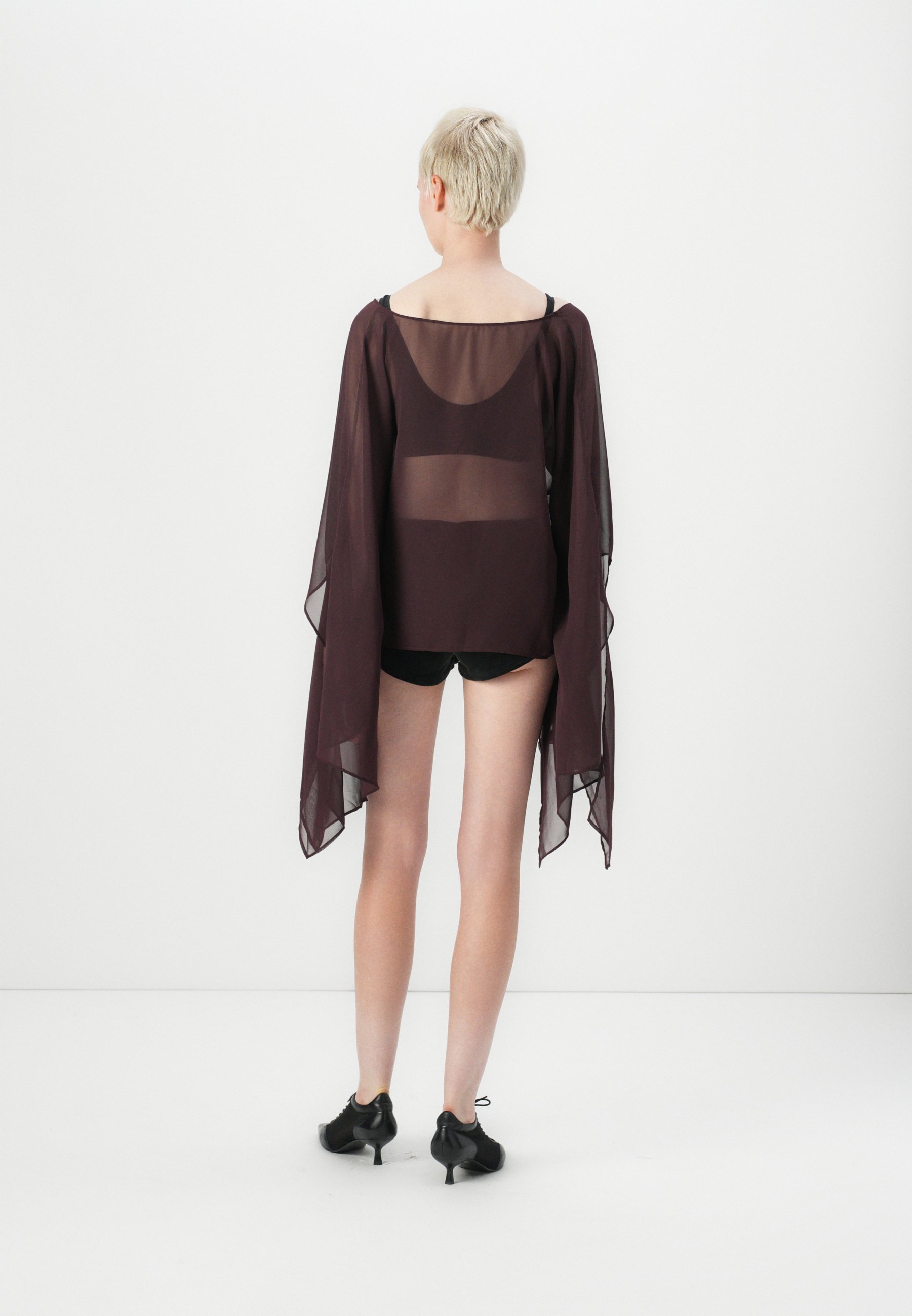 Jaded London LONGSLEEVE CAPE - Blouse - brown - Zalando.co.uk