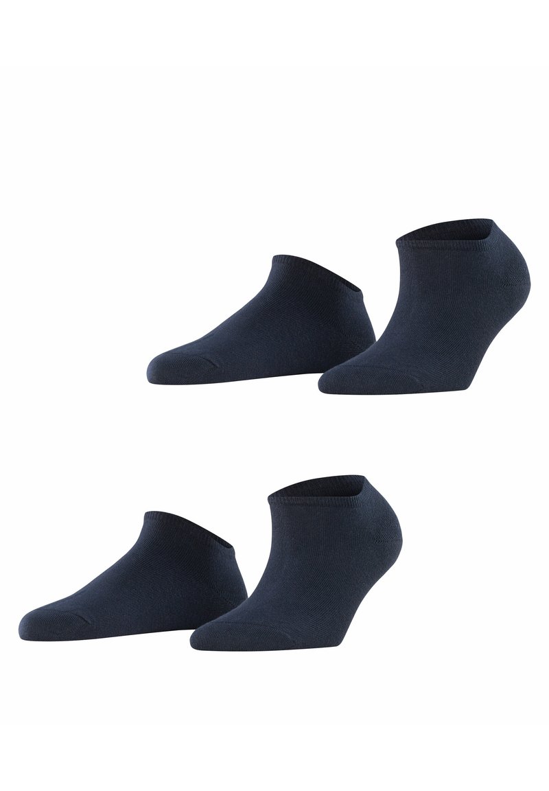Granatowe skarpetki do kostek, wykonane z gładkiego, lekkiego materiału. Posiadają niskoprofilowy design i elastyczny mankiet zapewniający ciasne dopasowanie.