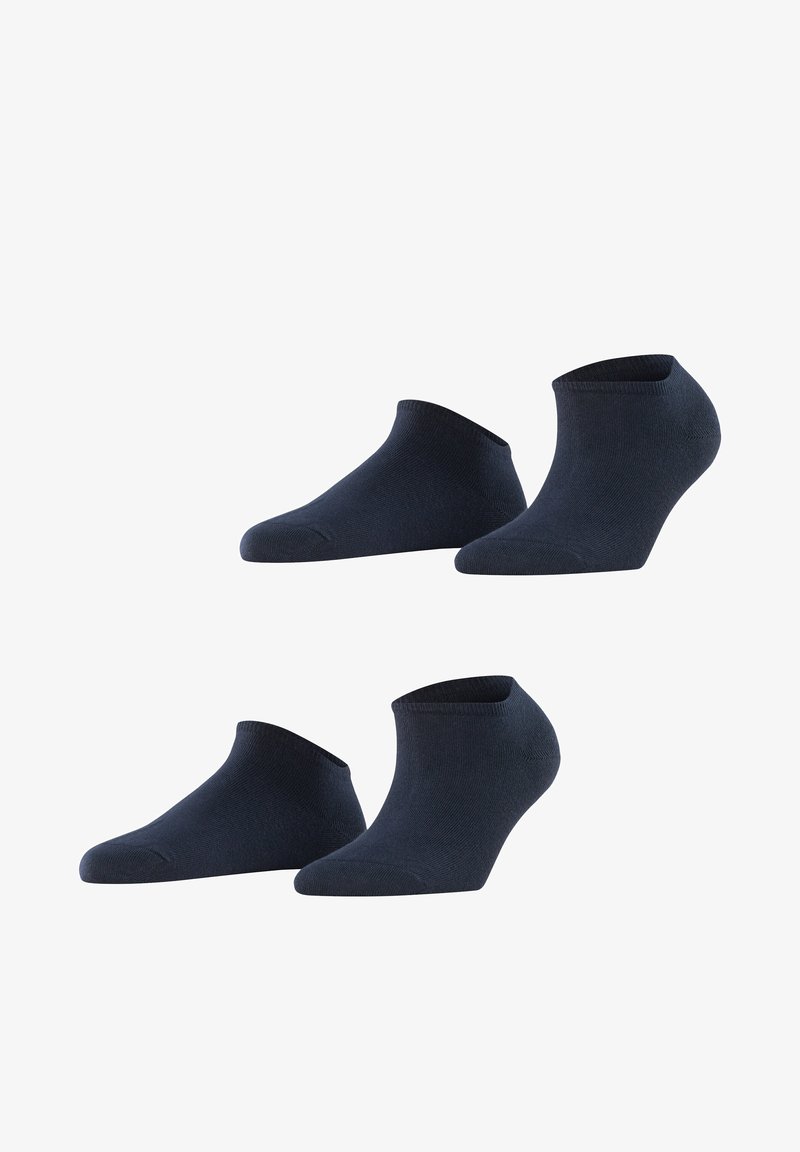 Marineblaue Knö chelsocken aus einem glatten, leichten Material. Verfügt über ein niedriges Design und einen elastischen Saum für einen sicheren Sitz.