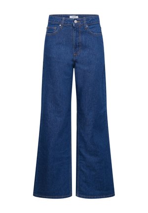 b.young, BYKAJANE WIDE - Wide Leg - dark blue denim