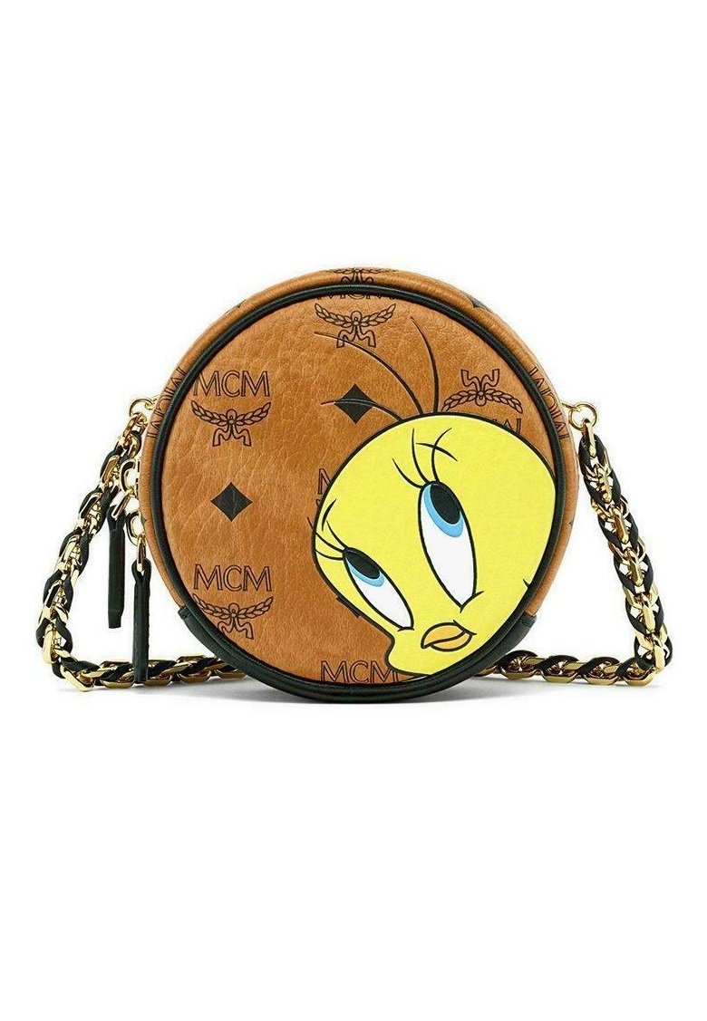 MCM LOONEY TUNES ORKESTRA IN VISETOS - Umhängetasche - cognac 
