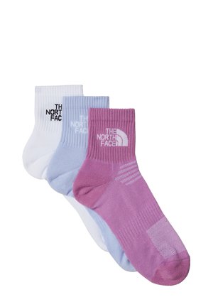 MULTI CUSH QUARTER 3 PACK - Chaussettes de sport - tnf white purple mint v