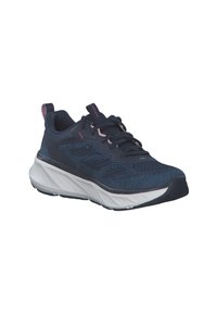 Skechers NVPK EDGERIDE-POWER FLOW - Trainers - navy knit   pink trim