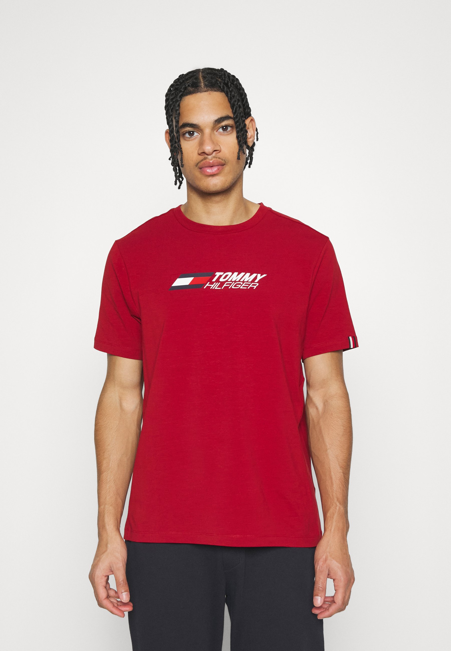 hilfiger red t shirt