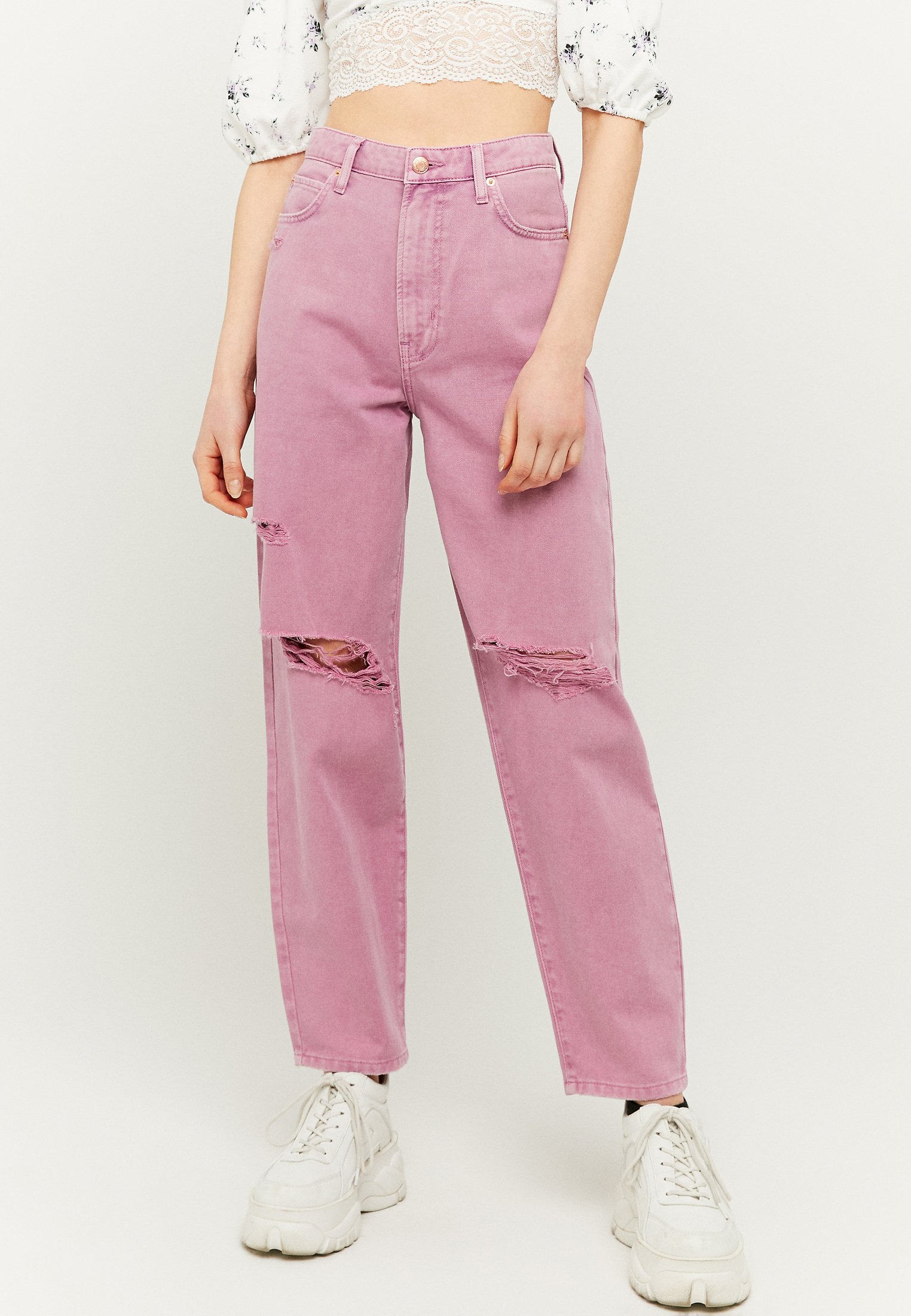 TALLY WEiJL HIGH WAIST MOM - Jeans baggy - purple/lilla - Zalando.it
