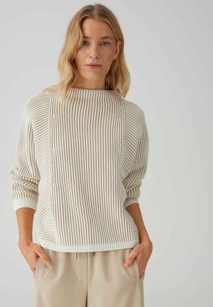 REGULAR  WITH DYNAMIC STRIPE  - Maglione - soft oat