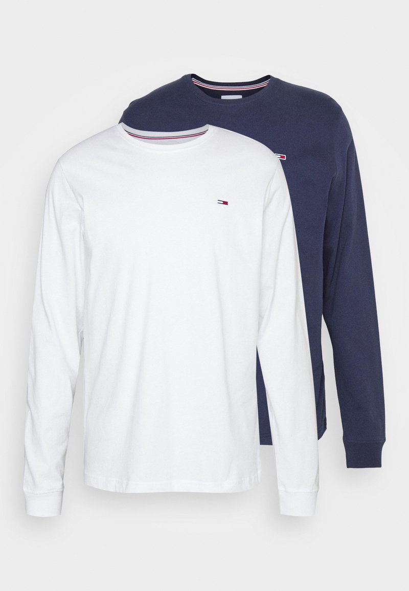 Tommy Jeans TJM REG TEE 2 PACK - Maglietta a manica lunga - twilight navy/white