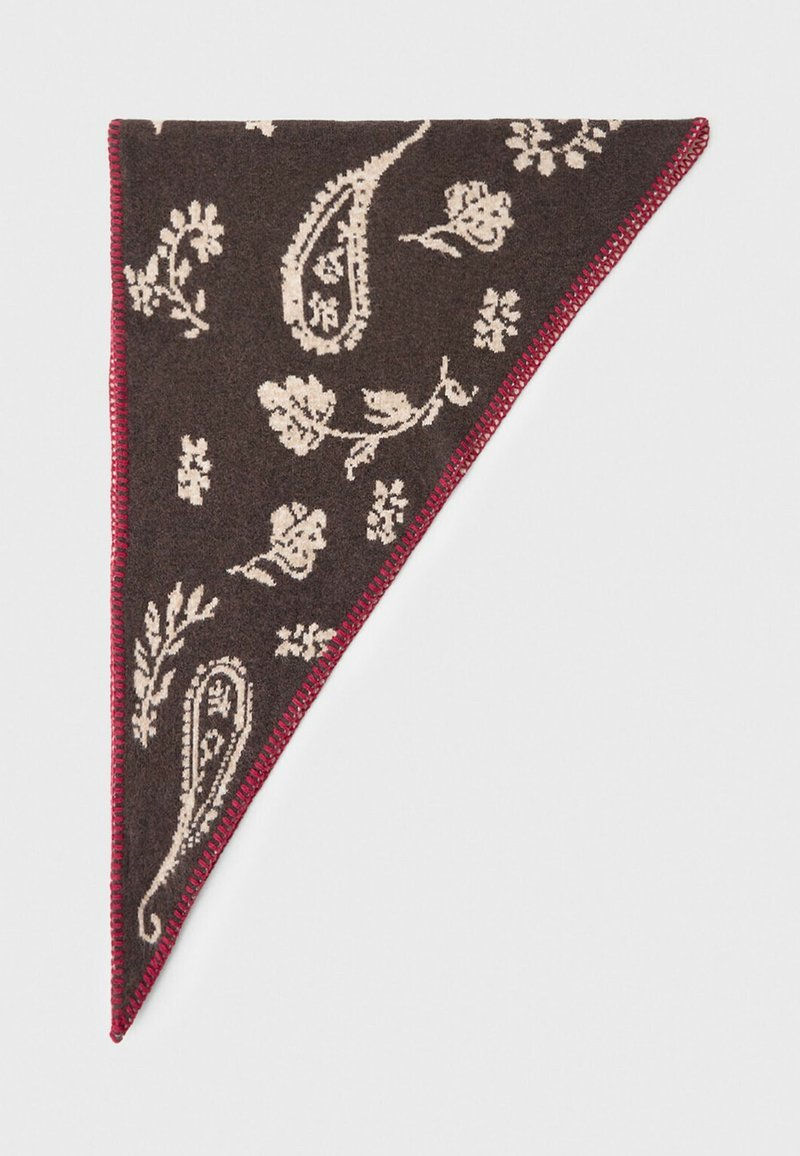 Stradivarius PAISLEY PRINT TRIANGULAR SCARF - Foulard - brown - Zalando