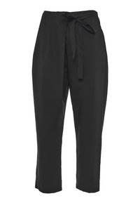 WITH PLEATS - Pantaloni - black