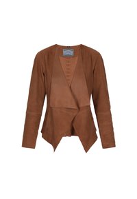 Jachetă piele - cognac