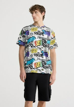 GRAFFITI - T-shirt con stampa - turchese