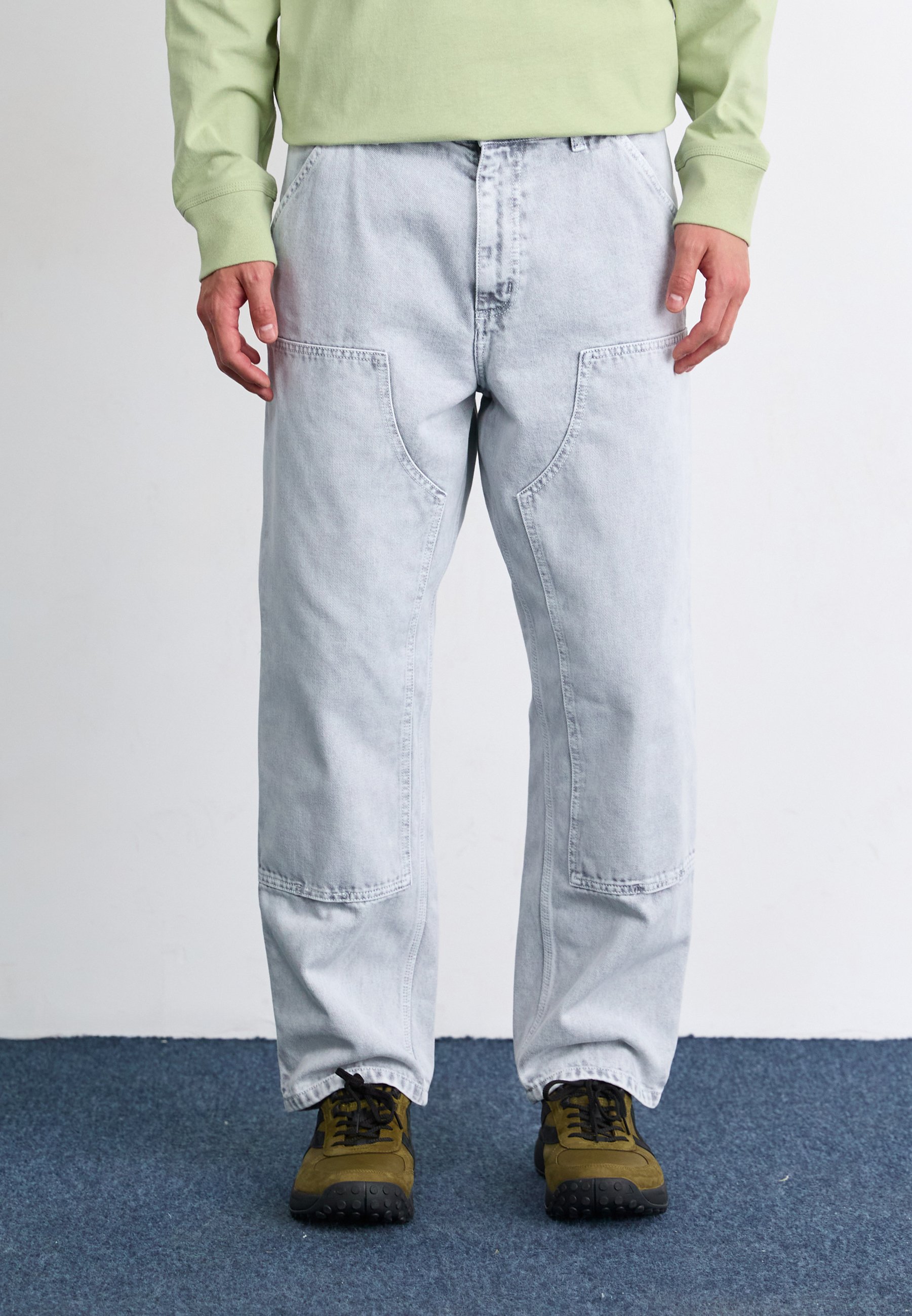 Carhartt WIP DOUBLE KNEE PANT SMITHFIELD - Jean boyfriend - black 