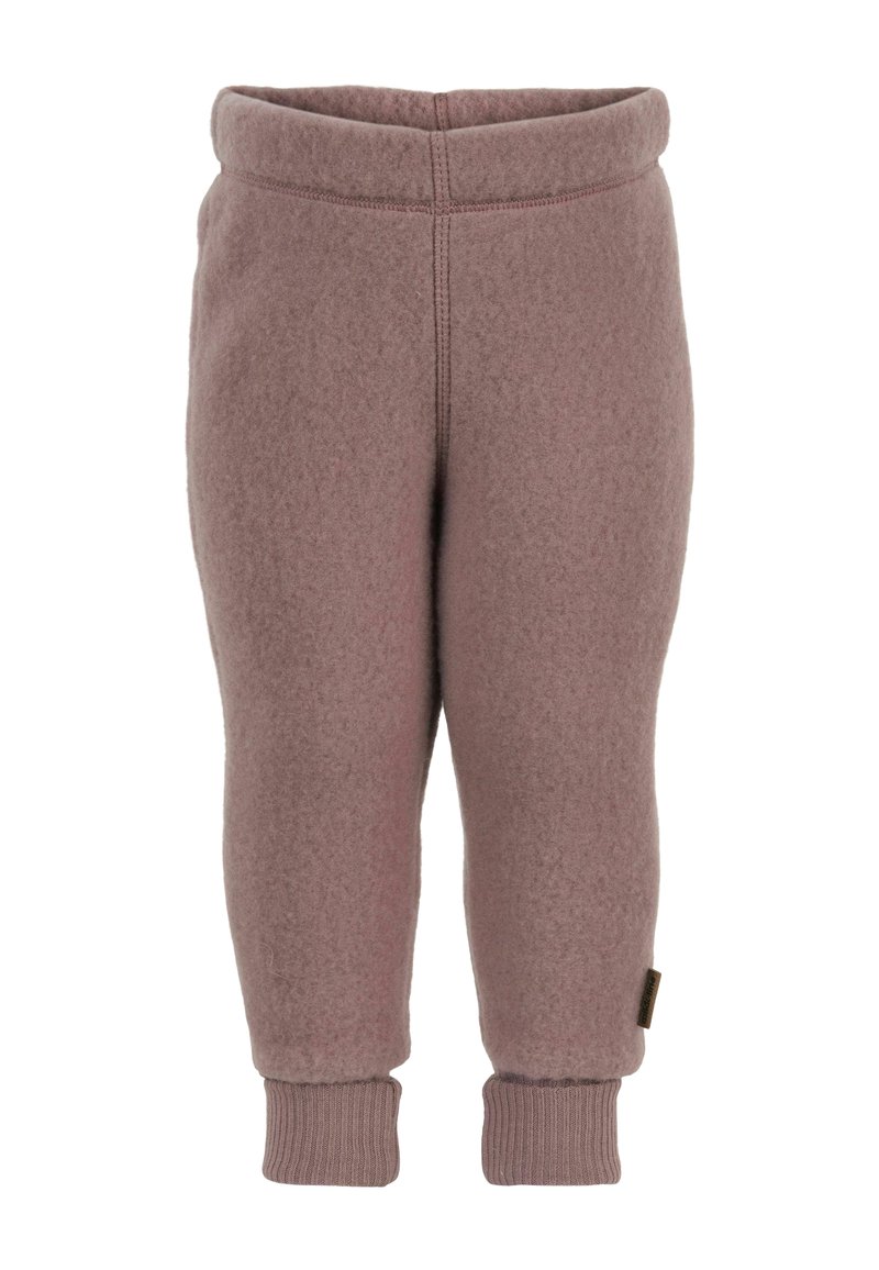 Fleece peuterbroek in een stofkleur, met een elastische tailleband en ribgebreide boorden. Makkelijk aan te trekken met een gladde textuur en subtiele stikdetails.
