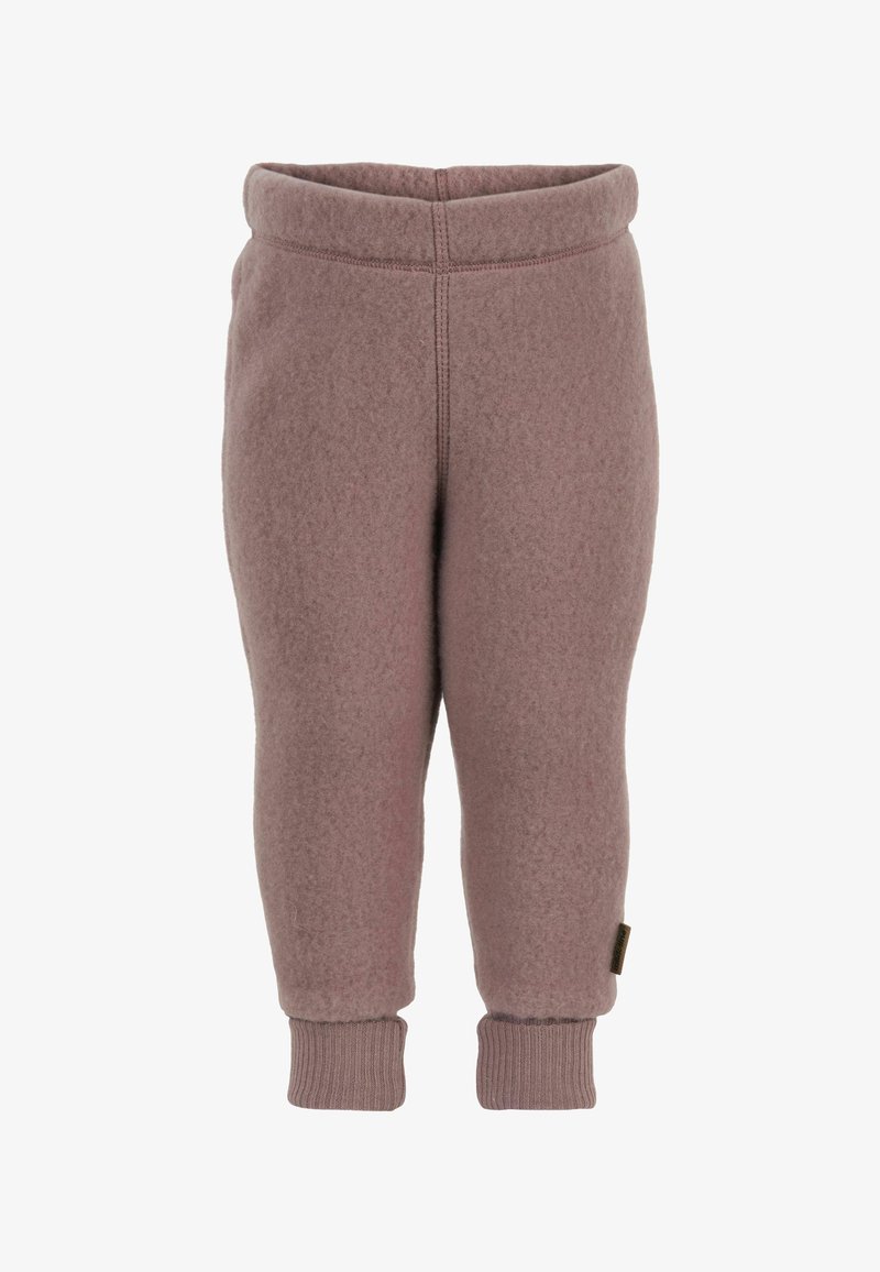 Fleece peuterbroek in een stofkleur, met een elastische tailleband en ribgebreide boorden. Makkelijk aan te trekken met een gladde textuur en subtiele stikdetails.