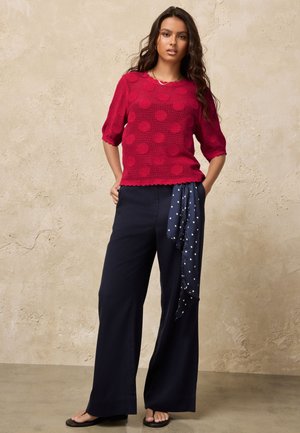 Next, REGULAR FIT - SHORT SLEEVE CREW NECK - Blouse - red polka dot