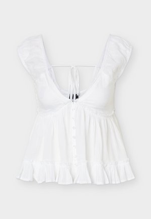 Gina Tricot, PEPLUM - Bluse - white