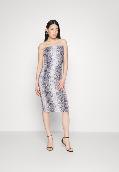 Norma Kamali STRAPLESS DRESS TO KNEE - Cocktailkjole - black/white