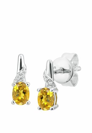 CITRINE - Kõrvarõngad - white gold-coloured