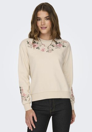ONLY gebloemde sweater ecru kopen? | Morgen in huis
