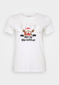 CARXMAS HOLIDAY O NECK TEE - Tricou cu imprimeu - cloud dancer