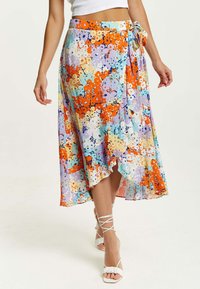 Liquorish Wrap skirt - multi-coloured