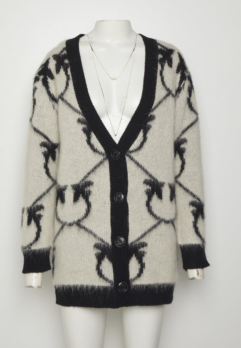 Damen Strickjacken | Pinko ADELPHI CARDIGAN MISTO Strickjacke panna/nero/weiß - YQ62157 Damen Strickjacken | Pinko ADELPHI CARDIGAN MISTO Strickjacke panna/nero/weiß - YQ62157